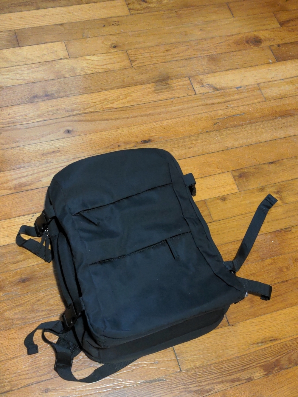 Classic Black Travel Backpack - Durable Carry On